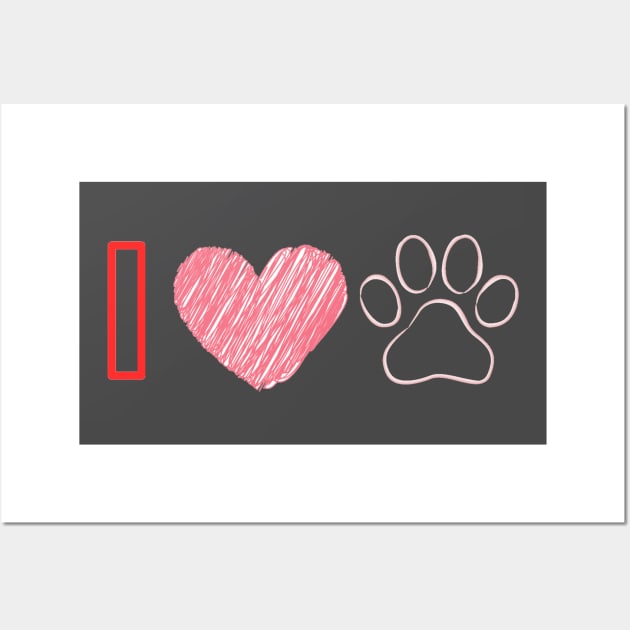 I love dogs Wall Art by TheDesigNook